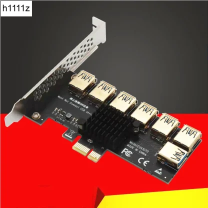 PCIE 1 to 7 Gold USB 3.0 PCI-E Riser Card - 1x to 16x Multiplier Hub Adapter for Bitcoin Mining BTC Devices Product Image #24060 With The Dimensions of 800 Width x 800 Height Pixels. The Product Is Located In The Category Names Computer & Office → Computer Cables & Connectors