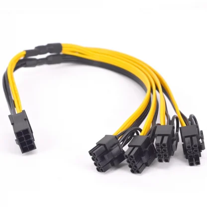 PCIe GPU 8pin 1 to 4 Way 6+2Pin Female to Male Extension Cable - Graphics Card Power Supply Port Multiplier Product Image #24478 With The Dimensions of 1000 Width x 1000 Height Pixels. The Product Is Located In The Category Names Computer & Office → Computer Cables & Connectors