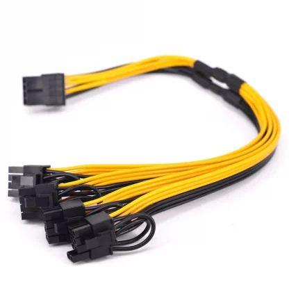 PCIe GPU 8pin 1 to 4 Way 6+2Pin Female to Male Extension Cable - Graphics Card Power Supply Port Multiplier Product Image #24479 With The Dimensions of 1000 Width x 1000 Height Pixels. The Product Is Located In The Category Names Computer & Office → Computer Cables & Connectors