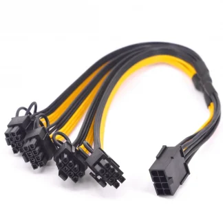 PCIe GPU 8pin 1 to 4 Way 6+2Pin Female to Male Extension Cable - Graphics Card Power Supply Port Multiplier Product Image #24476 With The Dimensions of  Width x  Height Pixels. The Product Is Located In The Category Names Computer & Office → Computer Cables & Connectors
