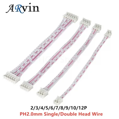 PH2.0 Female Connector Terminal Cable - JST Wire, 10cm-30cm, Single/Double Head, 2p-12p, 26AWG Product Image #20474 With The Dimensions of 800 Width x 800 Height Pixels. The Product Is Located In The Category Names Lights & Lighting → Lighting Accessories → Connectors