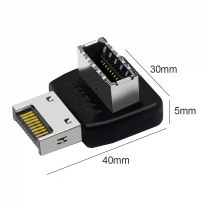 Enhance your motherboard setup with the PH74A/PH74B Front USB C Header Adapter – USB 3.1 Type E, 90 Degree Steering Converter for Efficient Internal Connectivity. Product Image #24316 With The Dimensions of 1001 Width x 1001 Height Pixels. The Product Is Located In The Category Names Computer & Office → Computer Cables & Connectors