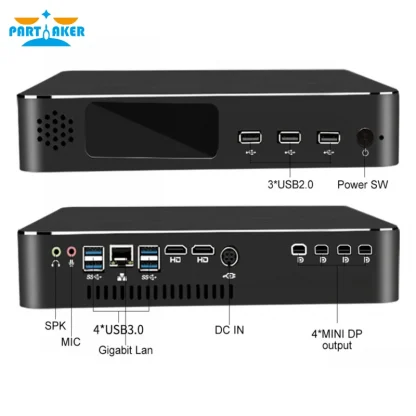 Partaker Mini Desktop PC with Intel i7-9700F and Dedicated Graphics for Design, Video Editing, and Modeling Product Image #6949 With The Dimensions of 800 Width x 800 Height Pixels. The Product Is Located In The Category Names Computer & Office → Mini PC