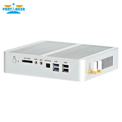 Elevate your gaming experience with Partaker Mini PC, featuring Intel Core i7 1065G7, i5 1035G4, 2 RAM Slots supporting up to 64GB DDR4 RAM, 2 HDMI2.0, 2 LAN, and 8 USB ports. Product Image #5225 With The Dimensions of 800 Width x 800 Height Pixels. The Product Is Located In The Category Names Computer & Office → Mini PC