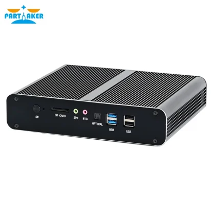 Elevate your gaming experience with Partaker Mini PC, featuring Intel Core i7 1065G7, i5 1035G4, 2 RAM Slots supporting up to 64GB DDR4 RAM, 2 HDMI2.0, 2 LAN, and 8 USB ports. Product Image #5227 With The Dimensions of 800 Width x 800 Height Pixels. The Product Is Located In The Category Names Computer & Office → Mini PC