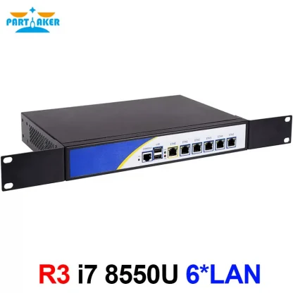 Partaker R3 Intel Core i7 8550U Firewall Appliance - PfSense, 6 Intel I-211 Gigabit LAN, 8G RAM, 256G SSD Product Image #16357 With The Dimensions of 800 Width x 800 Height Pixels. The Product Is Located In The Category Names Computer & Office → Networking → Firewall & VPN