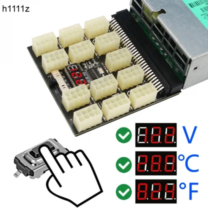 12V Power Board for HP 1200W/750W PSU - ATX 8Pin Breakout Board for Server GPU BTC Bitcoin Miner Mining Product Image #13179 With The Dimensions of 800 Width x 800 Height Pixels. The Product Is Located In The Category Names Computer & Office → Computer Cables & Connectors