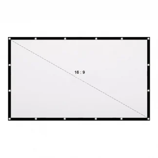 16:9 Reflective Fabric Projection Screen - Sizes: 60/72/84/100/120/150 Inch, HD Home Theater, Easy Set Up, Portable Product Image #15080 With The Dimensions of  Width x  Height Pixels. The Product Is Located In The Category Names Computer & Office → Device Cleaners