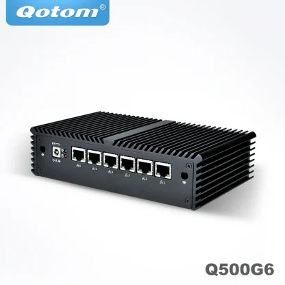 Qotom 6 LAN Mini PC with Celeron 3965U Processor, Dual Core 2.2 GHz - Home Office Factory Firewall Router VPN. Product Image #9056 With The Dimensions of 800 Width x 800 Height Pixels. The Product Is Located In The Category Names Computer & Office → Mini PC