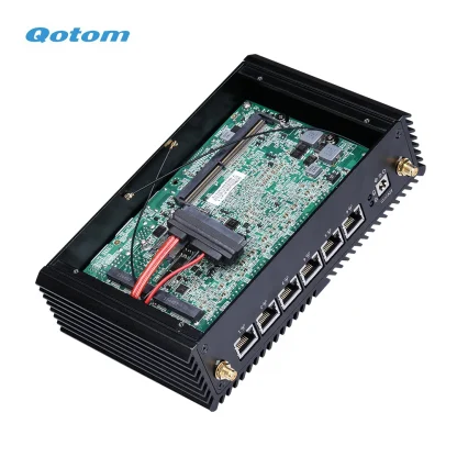Qotom 6 LAN Mini PC with Celeron 3965U Processor, Dual Core 2.2 GHz - Home Office Factory Firewall Router VPN. Product Image #9060 With The Dimensions of 1000 Width x 1000 Height Pixels. The Product Is Located In The Category Names Computer & Office → Mini PC