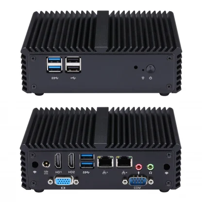 Qotom Quad Core Mini PC with Pentium J3710, 2HD Display, VGA, AES-NI, Fanless Industrial Design - Q170P Product Image #1162 With The Dimensions of 2000 Width x 2000 Height Pixels. The Product Is Located In The Category Names Computer & Office → Mini PC