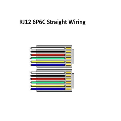 RJ11 RJ12 6P6C Data Cable - Male to Male Modular Voice Extension Cord with Straight Reverse Wiring Pinout for Telephone Handsets Product Image #13321 With The Dimensions of 814 Width x 814 Height Pixels. The Product Is Located In The Category Names Computer & Office → Computer Cables & Connectors