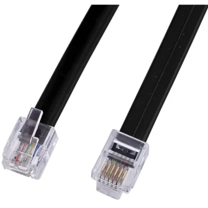 RJ11 RJ12 6P6C Data Cable - Male to Male Modular Voice Extension Cord with Straight Reverse Wiring Pinout for Telephone Handsets Product Image #13324 With The Dimensions of 884 Width x 884 Height Pixels. The Product Is Located In The Category Names Computer & Office → Computer Cables & Connectors