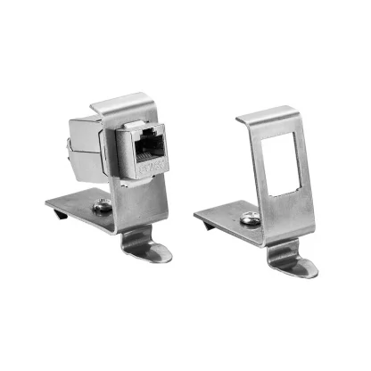 RJ45 1-Port Keystone Jack Holder for DIN Rail Electrical Distribution Box - Metal Mounting Adapter Product Image #10209 With The Dimensions of 800 Width x 800 Height Pixels. The Product Is Located In The Category Names Computer & Office → Computer Cables & Connectors