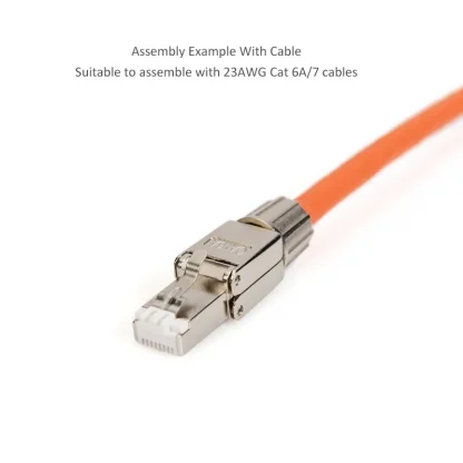 RJ45 Cat 6A/7 Field Connector - Fully Shielded Toolless Termination Plug for 23AWG Solid Installation Cables Product Image #13964 With The Dimensions of 800 Width x 800 Height Pixels. The Product Is Located In The Category Names Computer & Office → Computer Cables & Connectors