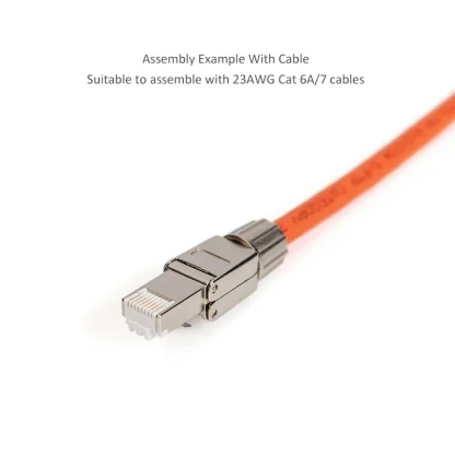 RJ45 Cat 6A/7 Field Connector - Fully Shielded Toolless Termination Plug for 23AWG Solid Installation Cables Product Image #13965 With The Dimensions of 800 Width x 800 Height Pixels. The Product Is Located In The Category Names Computer & Office → Computer Cables & Connectors