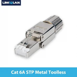 RJ45 Cat 6A/7 Field Connector - Fully Shielded Toolless Termination Plug for 23AWG Solid Installation Cables Product Image #13961 With The Dimensions of  Width x  Height Pixels. The Product Is Located In The Category Names Computer & Office → Computer Cables & Connectors