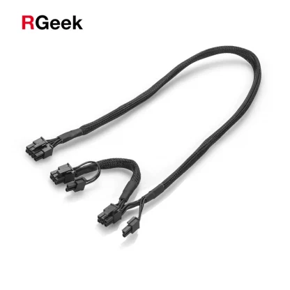 Rgeek PCIe 8pin to Dual 6+2Pin Power Supply Cable - 1 to 2 Splitter for Corsair RM Series Product Image #15090 With The Dimensions of 800 Width x 800 Height Pixels. The Product Is Located In The Category Names Computer & Office → Computer Cables & Connectors