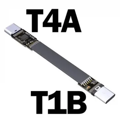 FPV USB 3.1 Type-C to Type-C Flat Extension Cable - 90 Degree Up/Down Angle, 10Gbps Gen2 Full Speed Product Image #10223 With The Dimensions of 424 Width x 420 Height Pixels. The Product Is Located In The Category Names Computer & Office → Computer Cables & Connectors