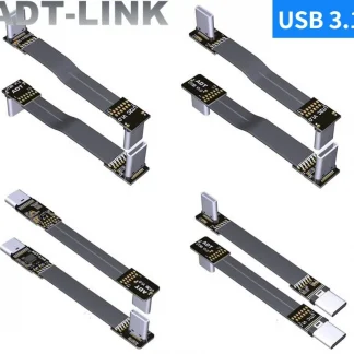 FPV USB 3.1 Type-C to Type-C Flat Extension Cable - 90 Degree Up/Down Angle, 10Gbps Gen2 Full Speed Product Image #10221 With The Dimensions of  Width x  Height Pixels. The Product Is Located In The Category Names Computer & Office → Device Cleaners