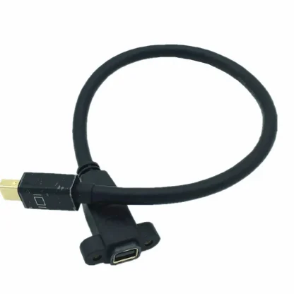 90-Degree Angled Mini DisplayPort Male to Female 4K Cable with Extend Screw Panel Mount Product Image #181 With The Dimensions of 800 Width x 800 Height Pixels. The Product Is Located In The Category Names Computer & Office → Computer Cables & Connectors
