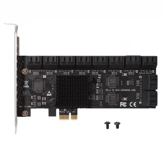 SA3112J PCIe Adapter - 20-Port PCI-Express X1 to SATA 3.0 Controller Expansion Card with 6Gbps High-Speed Mining Riser Product Image #20030 With The Dimensions of  Width x  Height Pixels. The Product Is Located In The Category Names Computer & Office → Computer Cables & Connectors