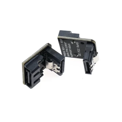 SATA 7Pin Female to Male 90 Degree Angle Elbow Adapter with Lock - Computer Case Motherboard Serial Data Cable Product Image #24212 With The Dimensions of 800 Width x 800 Height Pixels. The Product Is Located In The Category Names Computer & Office → Computer Cables & Connectors