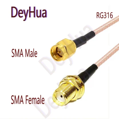 SMA Male to Female Antenna Extension Cable - RG316/RG174 Coaxial Cable Range (10cm-40cm) Product Image #23746 With The Dimensions of 800 Width x 800 Height Pixels. The Product Is Located In The Category Names Computer & Office → Computer Cables & Connectors