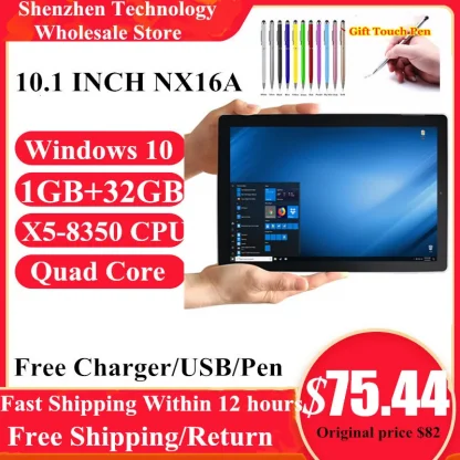 10.1'' Windows 10 Tablet PC - NX16A, 1GB RAM, 32GB ROM, X5-8350 CPU, 5000mAh Battery, Dual Camera, Quad Core, WIFI, IPS Screen Product Image #14832 With The Dimensions of 800 Width x 800 Height Pixels. The Product Is Located In The Category Names Computer & Office → Tablets