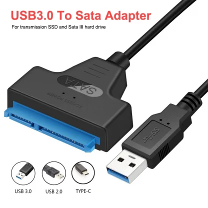 USB 3.0 SATA Adapter Cable for 2.5 Inch SSD/HDD - Connect Solid State & Mechanical Drives to Laptop/Desktop Product Image #3990 With The Dimensions of 800 Width x 800 Height Pixels. The Product Is Located In The Category Names Computer & Office → Computer Cables & Connectors