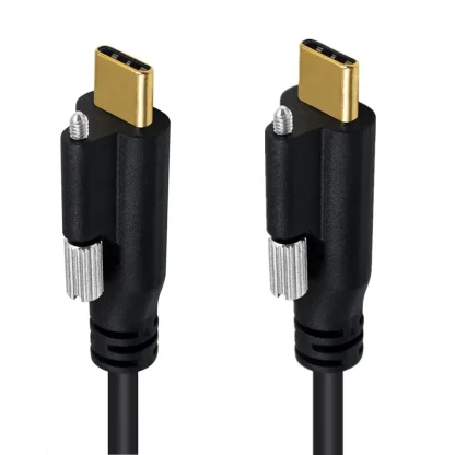 USB 3.1 Type C Male to Male Cable - Single Screw Locking, 10Gbps Data, 3A Charging, 3.3 Feet, 4K 60Hz Product Image #23116 With The Dimensions of 1000 Width x 1000 Height Pixels. The Product Is Located In The Category Names Computer & Office → Computer Cables & Connectors