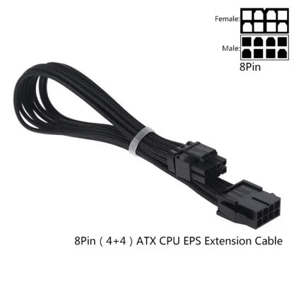 24-Pin ATX/EPS Sleeve Extension Cable Kit for GPU and CPU Power Supply Product Image #4386 With The Dimensions of 800 Width x 800 Height Pixels. The Product Is Located In The Category Names Computer & Office → Computer Cables & Connectors