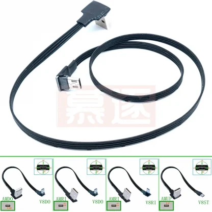 Versatile 90 Degree Angled USB Micro USB Male to USB Male Data Charge Cable Product Image #2011 With The Dimensions of 1000 Width x 1000 Height Pixels. The Product Is Located In The Category Names Computer & Office → Computer Cables & Connectors