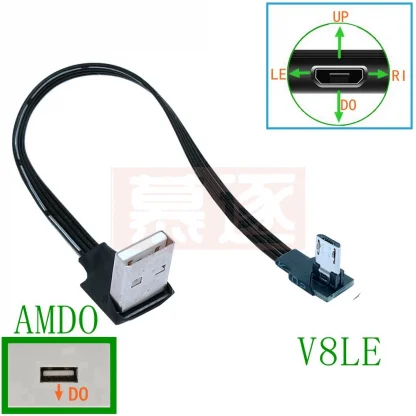 Versatile 90 Degree Angled USB Micro USB Male to USB Male Data Charge Cable Product Image #2014 With The Dimensions of 1000 Width x 1000 Height Pixels. The Product Is Located In The Category Names Computer & Office → Computer Cables & Connectors