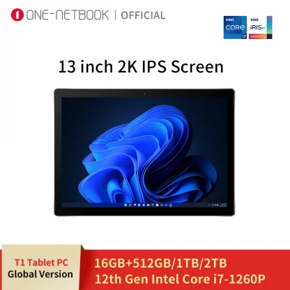 Ultraslim 2-IN-1 Tablet PC, 12th Gen Intel Core i7, 16GB RAM, 512GB SSD, 13" 2K IPS Display, Windows 11 Laptop Product Image #26778 With The Dimensions of 1000 Width x 1000 Height Pixels. The Product Is Located In The Category Names Computer & Office → Laptops