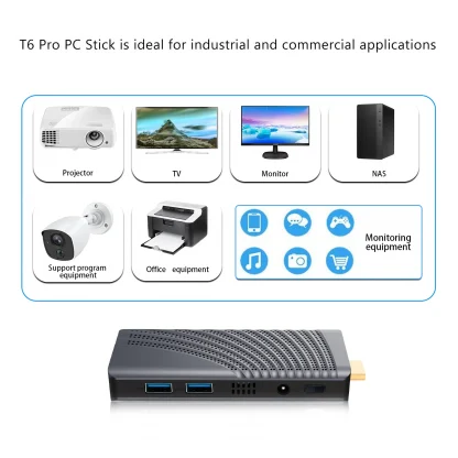 T6 Pro TV Stick Mini PC: Intel Celeron N4000/J4125, 4G/6G RAM, 64G/128G Storage, Win10/Linux, USB 3.0, BT 5.0, Dual WIFI, 12V 2.5A, RJ45 Product Image #15569 With The Dimensions of 1500 Width x 1500 Height Pixels. The Product Is Located In The Category Names Computer & Office → Mini PC