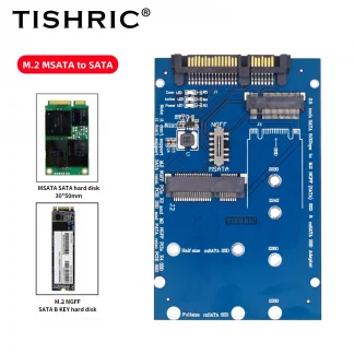 TISHRIC MSATA to SATA & M.2 SSD Adapter Board - 2.5 Inch Form Factor, 6Gbps Speed, Compatible with M.2 NGFF SATA and MSATA SSD for PC Product Image #23056 With The Dimensions of  Width x  Height Pixels. The Product Is Located In The Category Names Computer & Office → Computer Cables & Connectors