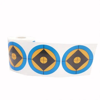250 Pcs/Roll 3" Diameter Target Stickers: Blue-Orange-Black Combination Product Image #30513 With The Dimensions of  Width x  Height Pixels. The Product Is Located In The Category Names Sports & Entertainment → Shooting → Paintballs