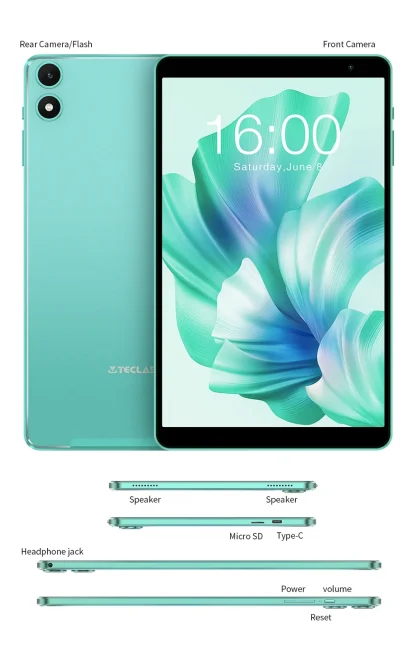 Teclast P85T Android 13 Tablet - 8 Inch IPS, 4GB RAM, 64GB ROM, A523 8-core, Wi-Fi 6, Type-C, Metal Body, 335g Light, 5000mAh Product Image #5917 With The Dimensions of 1000 Width x 1592 Height Pixels. The Product Is Located In The Category Names Computer & Office → Tablets