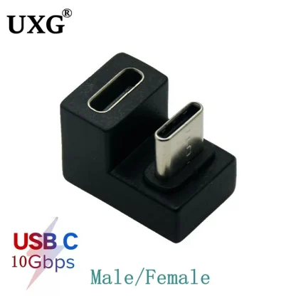 180° Angled U-Shape USB Adapter, 5Gbps USB 3.0/2.0 TYPE-C Male to Female Extension Connector, 10Gbps Transfer Speed Product Image #23697 With The Dimensions of 800 Width x 800 Height Pixels. The Product Is Located In The Category Names Computer & Office → Computer Cables & Connectors