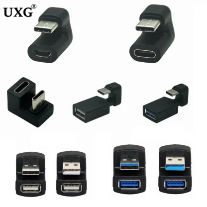 180° Angled U-Shape USB Adapter, 5Gbps USB 3.0/2.0 TYPE-C Male to Female Extension Connector, 10Gbps Transfer Speed Product Image #23692 With The Dimensions of 800 Width x 800 Height Pixels. The Product Is Located In The Category Names Computer & Office → Computer Cables & Connectors