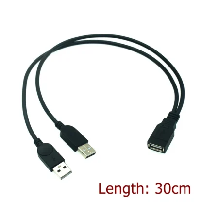 USB 2.0 A Male to Dual USB Female Y Splitter Hub Adapter - Charging Power Extension Cable, 30CM Product Image #21746 With The Dimensions of 800 Width x 800 Height Pixels. The Product Is Located In The Category Names Computer & Office → Computer Cables & Connectors