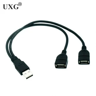 USB 2.0 A Male to Dual USB Female Y Splitter Hub Adapter - Charging Power Extension Cable, 30CM Product Image #21744 With The Dimensions of  Width x  Height Pixels. The Product Is Located In The Category Names Computer & Office → Mini PC