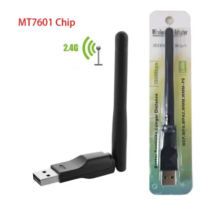 USB 2.0 MT7601 WiFi Network Card - 150M 802.11 B/g/n LAN Adapter with Rotatable Antenna for Laptop PC Mini Wi-Fi Dongle. Product Image #12357 With The Dimensions of 800 Width x 800 Height Pixels. The Product Is Located In The Category Names Computer & Office → Networking → Network Cards