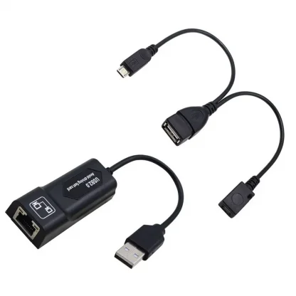 USB 2.0 to RJ45 Adapter with 2x Micro USB Cable - LAN Ethernet Connector and Durable OTG Adapter for Amazon Fire TV 3 or Stick Gen 2 Product Image #23030 With The Dimensions of 1010 Width x 1010 Height Pixels. The Product Is Located In The Category Names Computer & Office → Computer Cables & Connectors