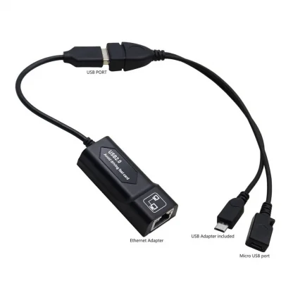 USB 2.0 to RJ45 Adapter with 2x Micro USB Cable - LAN Ethernet Connector and Durable OTG Adapter for Amazon Fire TV 3 or Stick Gen 2 Product Image #23028 With The Dimensions of 1010 Width x 1010 Height Pixels. The Product Is Located In The Category Names Computer & Office → Computer Cables & Connectors