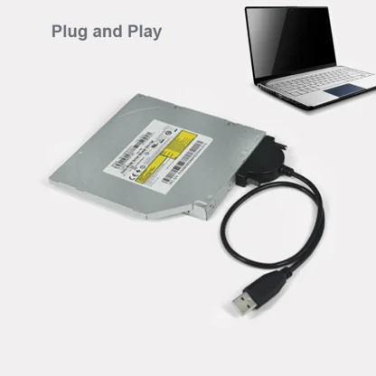 USB 2.0 to Mini SATA II Adapter Converter Cable for Laptop CD/DVD ROM Slimline Drive - 7+6 13Pin Product Image #11663 With The Dimensions of 1000 Width x 1000 Height Pixels. The Product Is Located In The Category Names Computer & Office → Computer Cables & Connectors