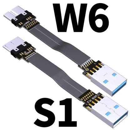 90 Degree Fold Flat USB 3.0 Micro B to Type A Male/Female Cable with Micro-B USB3.0 Connector - FPC FPV Extension Cord Product Image #604 With The Dimensions of 800 Width x 800 Height Pixels. The Product Is Located In The Category Names Computer & Office → Computer Cables & Connectors