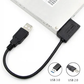 USB 3.0 to SATA II 7+6 Adapter for Laptop CD/DVD Slimline Drive - 13 Pin SATA II Cable Included Product Image #8344 With The Dimensions of  Width x  Height Pixels. The Product Is Located In The Category Names Computer & Office → Device Cleaners