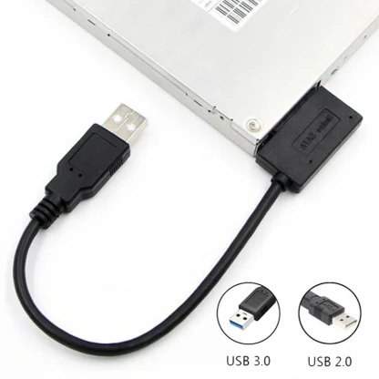 USB 3.0 to SATA II 7+6 Adapter for Laptop CD/DVD Slimline Drive - 13 Pin SATA II Cable Included Product Image #8344 With The Dimensions of 800 Width x 800 Height Pixels. The Product Is Located In The Category Names Computer & Office → Computer Cables & Connectors